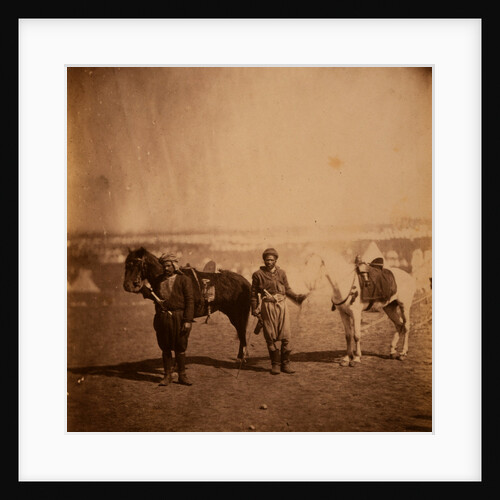 Nubian servants & horses, Crimean War by Roger Fenton