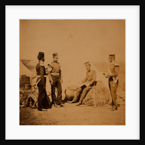 Captain Walker, 30th Regiment, reading general orders, Crimean War by Roger Fenton