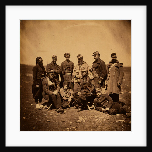 General Cissé, with officers & soldiers of General Bosquet's Division, Crimean War by Roger Fenton