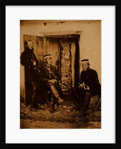 Major General Sir R. Dacres, Captain Hamley & Colonel Adye, Crimean War by Roger Fenton