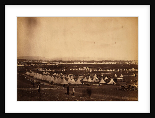 Looking towards Mackenzie's Heights, tents of the 33rd Regiment in the foreground, Crimean War by Roger Fenton