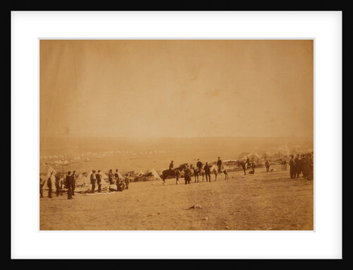 Looking towards Balaclava, Turkish camp in the distance to the right, Crimean War by Roger Fenton