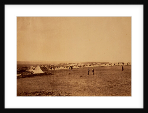 Looking towards St. George's Monastery, tents of the 4th Division in the foreground, Crimean War by Roger Fenton