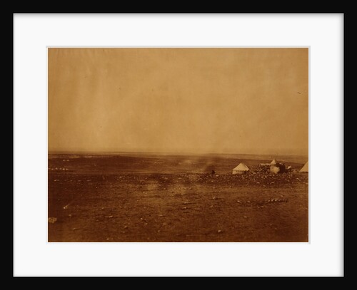 French left attack, Kamiesch in the distance - tents of Sir John Campbell in the foreground, Crimean War by Roger Fenton