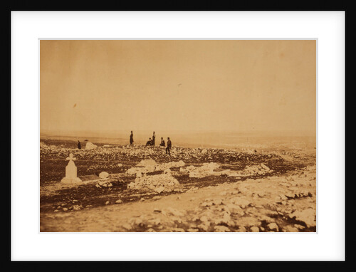 The cemetery, Redoubt des Anglais & Inkerman in the distance, Crimean War by Roger Fenton