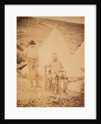 Captain George, 4th Light Dragoons & servant, Crimean War by Roger Fenton