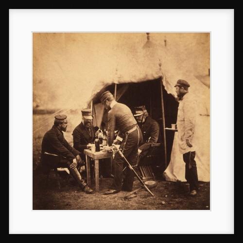 Brigadier Garrett & officers of the 46th Regiment, Crimean War by Roger Fenton
