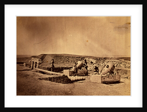 Mortar batteries in front of Picquet house Light Division, Crimean War by Roger Fenton