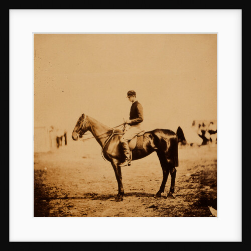 Captain Morgan, Rifle Corps, A.D.C. to General Bernard, on Coxcomb the winner of the Crimean races by Roger Fenton