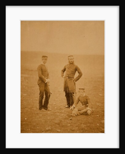 Major Daniels & officers, Crimean War by Roger Fenton