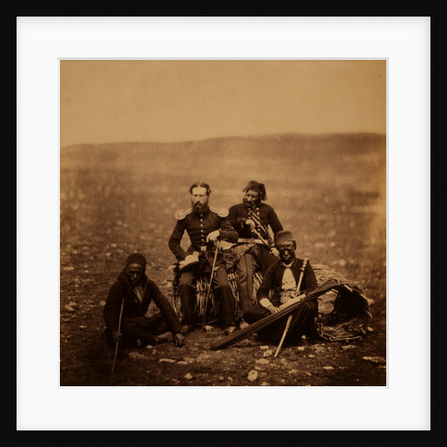 Mr. Thompson of the Commissariat & attendants of Ismail Pacha, Crimean War by Roger Fenton