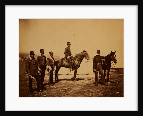 Reverend Mr. Butler & officers of the 47th Regiment, Crimean War by Roger Fenton