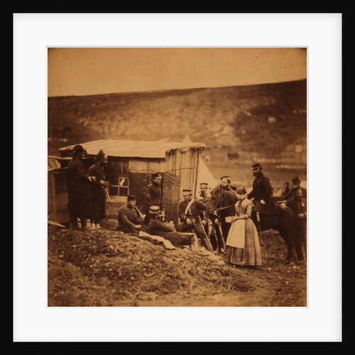 Camp of the 4th Dragoons, convivial party, French & English, Crimean War by Roger Fenton