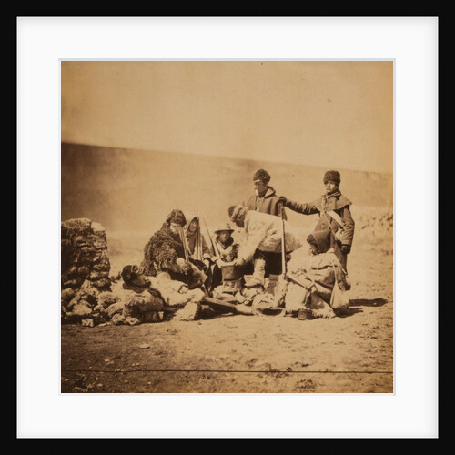 Group of the 47th Regiment, winter dress, ready for the trenches, Crimean War by Roger Fenton