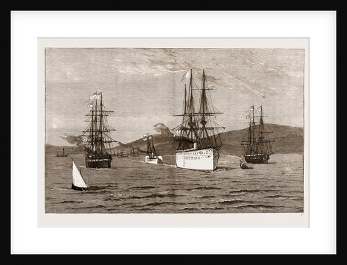 The Royal Visit To India: The serapis With The Prince Of Wales On Board Leaving Bombay Harbour, 1876 by Anonymous
