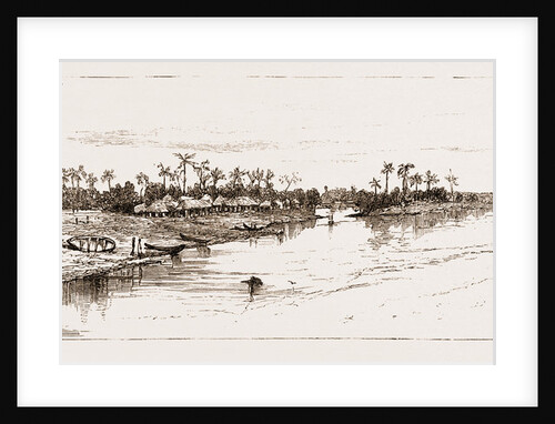 The Prince Of Wales In India, 1876: Going Up The Hooghly: Villagers Of Oolsokerria Turning Out To Salute The Prince by Anonymous