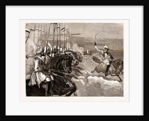 Grand Review Before The Prince Of Wales At Delhi, India: Charge Of Native Cavalry by Anonymous