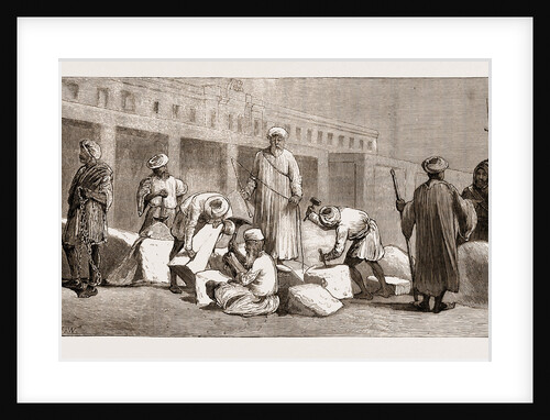Convicts At Work Building The Khedive's Barracks, Cairo by Anonymous