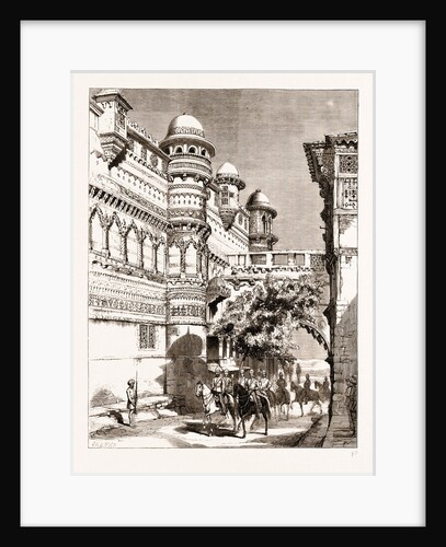 The Prince Of Wales Visiting The Fort At Gwalior, India by Anonymous