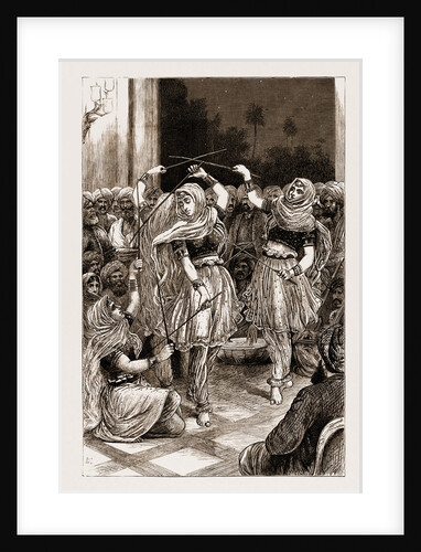 Nautch Fencing Dance Before The Prince Of Wales At Jammu, India by Anonymous