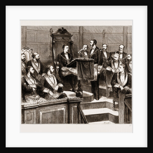 Installation Of Prince Leopold As Grand Master Of The Oxfordshire Freemasons In The Sheldonian Theatre, Oxford by Anonymous