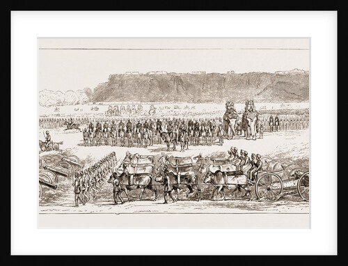 Review Before The Prince Of Wales At Gwalior: The Heavy Battery Passing, India by Anonymous
