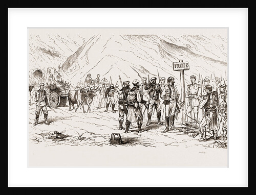 The End Of The Carlist War: Carlists And Their Families Crossing Into France At The Frontier Near Lesaca, Navarre by Anonymous