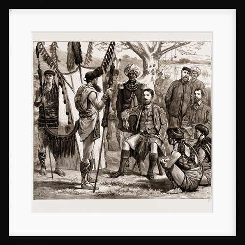 The Late Captain J. Butler (since Assassinated By The Nagas) Receiving A Deputation Of Native Chiefs, 1876 by Anonymous
