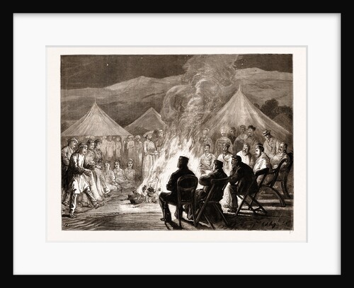 The Prince Of Wales In The Terai: The Camp Fire: Thibetans Dancing, 1876 by Anonymous
