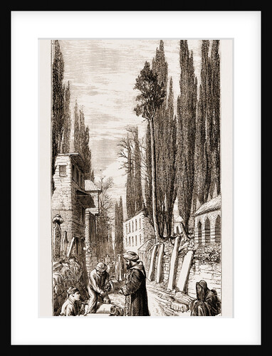 Making Tombstones At The Entrance To The Turkish Cemetery At Scutari by Anonymous
