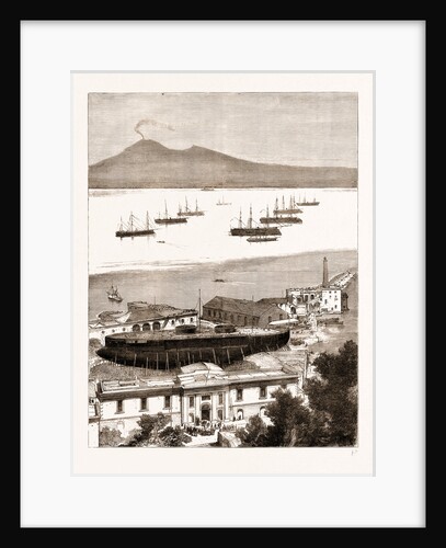 The Italian Navy: The New Ironclad duilio On The Stocks In The Harbour Of Castellamare, Italy by Anonymous