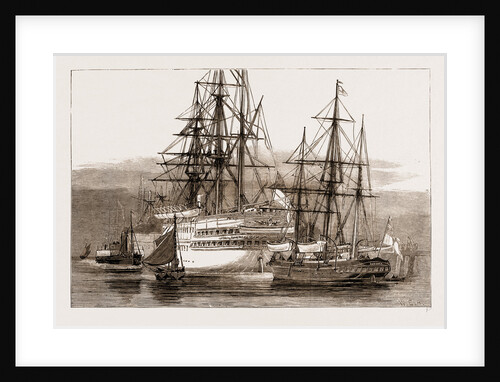 The Arctic Expedition: The Yacht pandora Lying Under The Stern Of The serapis In Portsmouth Harbour, UK by Anonymous