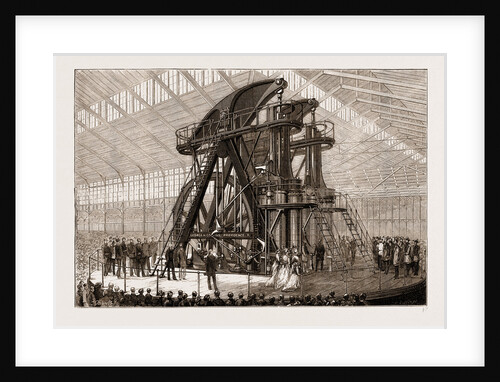 The American Centennial Exhibition, 1876: President Grant And The Emperor Of Brazil Starting The corliss Engine In The Machinery Hall by Anonymous