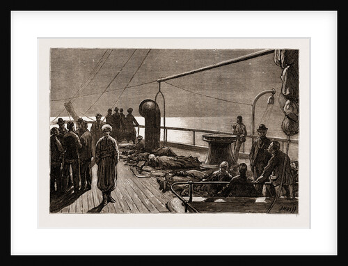 Deck Passengers: A Moonlight Sketch On The Forecastle, 1876 by Anonymous