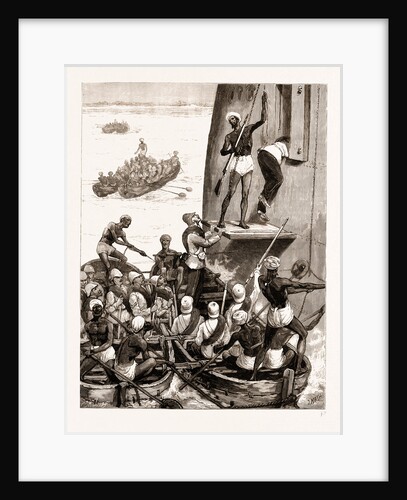 Troops Of The 43rd Regiment Embarking At Cannanore To Meet The Prince, India by Anonymous