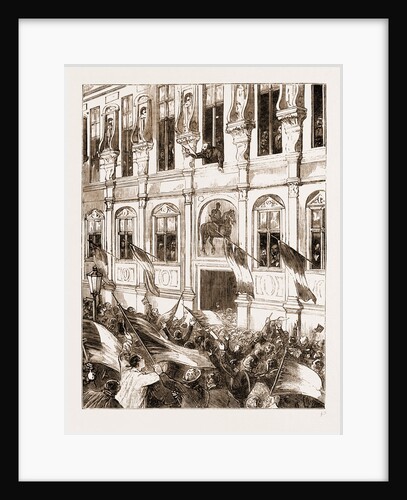 M. Gambetta Proclaiming The Deposition Of Napoleon III. And The Establishment Of The Republic From The Hotel De Ville, Paris by Anonymous