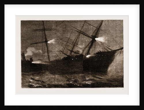 The Fatal Collision At The Mouth Of The Mersey Between The Inman Mail Steamer city Of Brussels And The Hall Line Steamer kirby Hall, 1883 by Anonymous