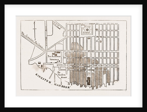 Plan Of Kingston, Jamaica by Anonymous