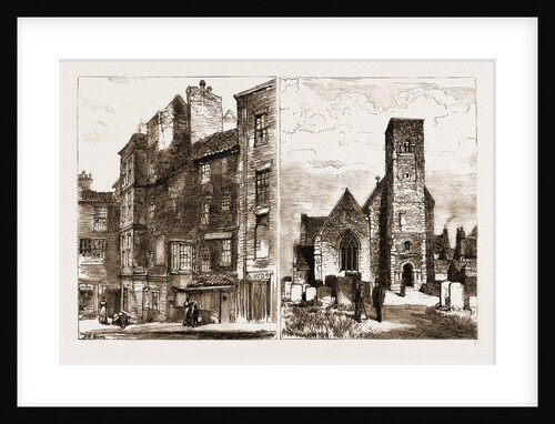 Old Houses Near High Street, Monkwearmouth Church by Anonymous
