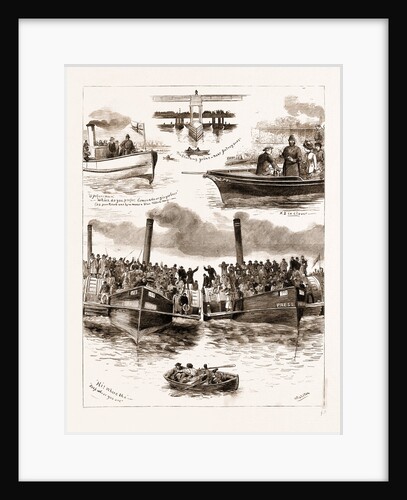 The Oxford And Cambridge Boat Race, Putney Bridge by Anonymous