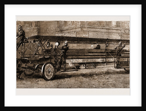 The New Ladder-truck For Saving Life At Fires: First Used At The Great Fire In Paternoster Row, UK by Anonymous