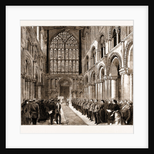 Lord Napier Of Magdala Unveiling In Rochester Cathedral A Memorial Window To The Officers And Men Of The Royal Engineers Who Fell In The South African And Afghan Campaigns, UK, 1883 by Anonymous