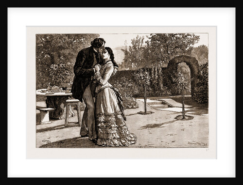 Thirlby Hall, Drawn By William Small, 1883; Yielding To An Uncontrollable Impulse, I Caught Her Suddenly In My Arms, And Kissed Her Forehead. by Anonymous