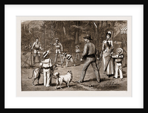 The Prince Of Wales At Baden-baden, The Jubilee Of The International Club: A Match At The New Lawn Tennis Club, 1883 by Anonymous