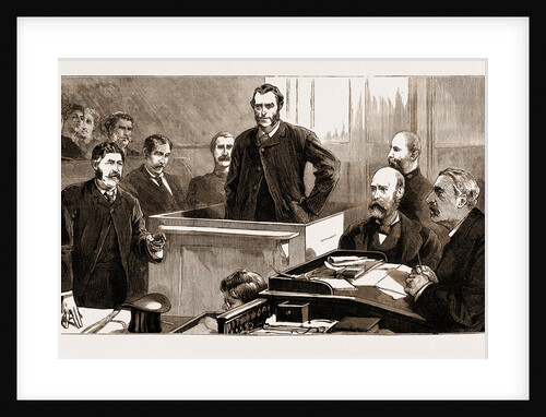 The Assassination Of Carey, Arrest Of O'Donnell At Port Elizabeth: Inside The Court House, Port Elizabeth, The Examination, 1883 by Anonymous