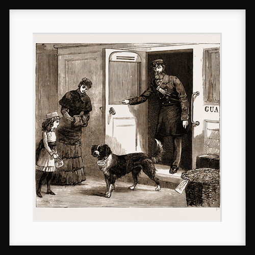 The Railway Dog Help, And His Master, UK, 1883 by Anonymous
