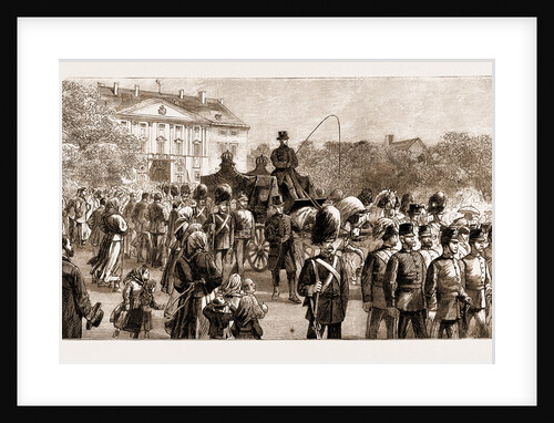 Funeral Of The Late Comte De Chambord: The Funeral Procession Leaving The Castle, Frohsdorf, For The Railway Station, 1883 by Anonymous