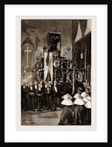 The Funeral Of The Late Comte De Chambord At Goritz, Germany: The Catafalque In The Cathedral, 1883 by Anonymous