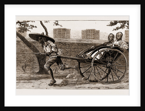 A Jinriksha, Rickshaw, Or Chinese Hand-carriage, 1883 by Anonymous
