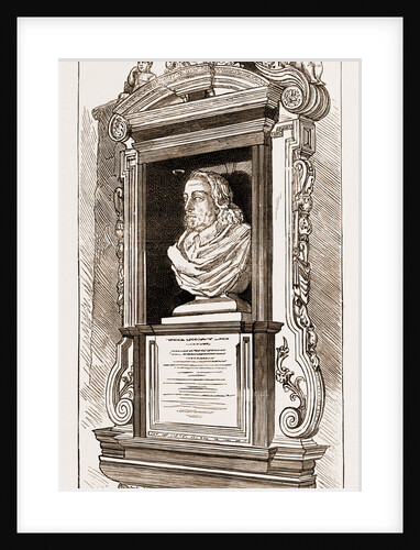 Memorial Bust And Tablet In Hempstead Church Of Dr. William Harvey, UK, 1883 by Anonymous